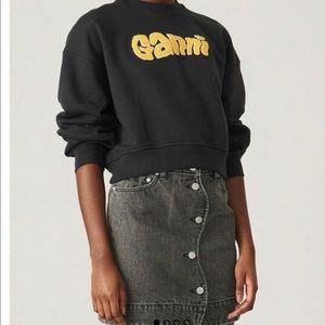 GANNI RESPONSIBLE ISOLI LOGO SWEATSHIRT
